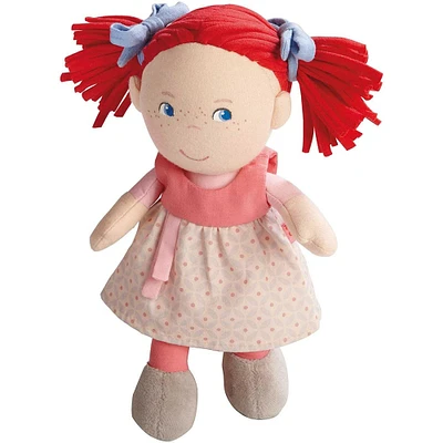 HABA Soft Doll Mirli 8" - First Baby Doll with Red Pigtails for Ages 6 Months and Up.