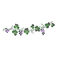 Small Grape Wall Stencil | 1293 by Designer Stencils | Reusable Art Craft Stencils for Painting on Walls, Canvas, Wood | Reusable Plastic Paint Stencil for Home Makeover | Easy to Use & Clean Art Stencil