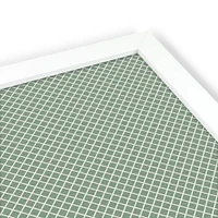 PinPix Custom Bulletin Board Nile Green Diamond Poster Board Has a Fabric Style Canvas Finish, Framed in Satin White Frame