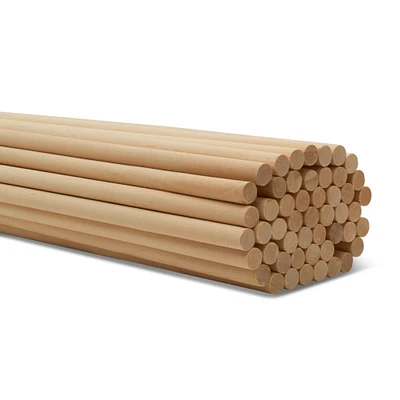 Wooden Dowel Rods 1/2 inch Thick, Multiple Lengths Available Available, Unfinished Sticks Crafts & DIY | Woodpeckers