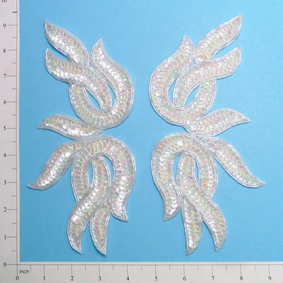 Tangled Leaf Sequin Applique/Patch Pack of 2