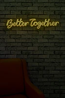 33.1" Novelty Better Together Led Neon Sign Wall Décor - Yellow