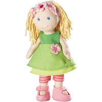 HABA Mali 12" Soft Doll with Blonde Hair, Blue Eyes and Embroidered Face for Ages 18 Months and Up