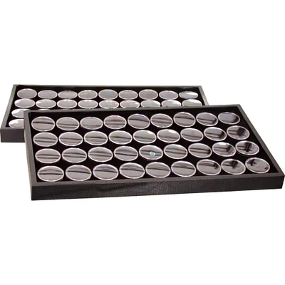 Black 72 Gem Jars Foam Insert & Travel Display Tray