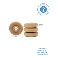 Classic Mini Wood Wheels, Multiple Sizes Available