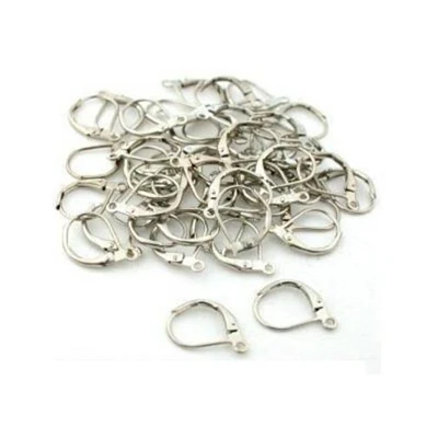 50 Lever Back Nickel Plated Earring Parts