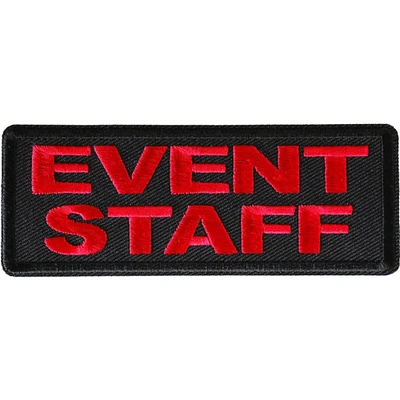 Patch, Embroidered Patch (Iron-On or Sew-On), Event Staff on Black