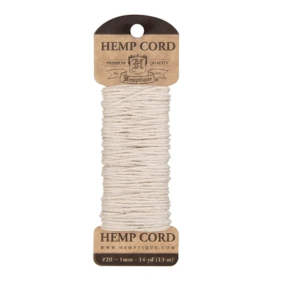 Hemptique 1mm Hemp Long Mini Cards Jewelry Bracelet Making Paper Crafting Scrapbooking Bookbinding Mixed Media Crocheting Macrame Gift Wrapping