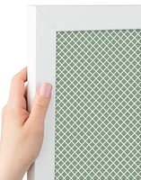 PinPix Custom Bulletin Board Nile Green Diamond Poster Board Has a Fabric Style Canvas Finish, Framed in Satin White Frame
