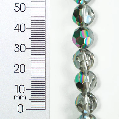 Faceted Glass Bead 8 Inch Strand