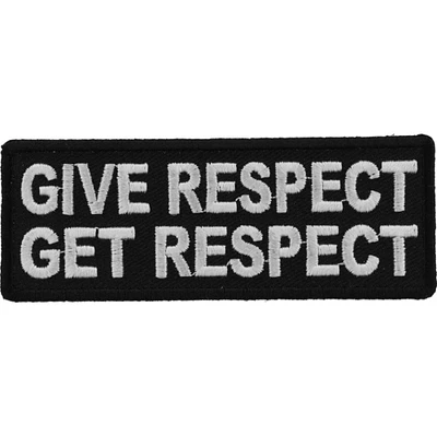 Patch, Embroidered Patch (Iron-On or Sew-On), Give Respect Get Respect Morale Tactical, 4" x 1.5"