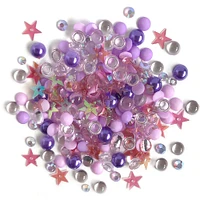 Buttons Galore Sparkletz® Embellishments Bundle, Iridescent Diamonds, Half Pearls, Sequins & Seed Beads Aloha -50 Grams