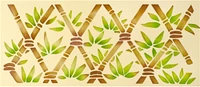 Bamboo Lattice Cake Stencil | C328 by Designer Stencils | Cake Decorating Tools | Baking Stencils for Royal Icing, Airbrush, Dusting Powder | Reusable Plastic Food Grade Stencil for Cakes | Easy to Use & Clean Cake Stencil