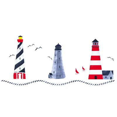 Lighthouse Wall Stencil | 1680 by Designer Stencils | Outdoor Stencils | Reusable Art Craft Stencils for Painting on Walls, Canvas, Wood | Reusable Plastic Paint Stencil for Home Makeover | Easy to Use & Clean Art Stencil