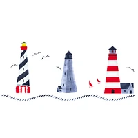 Lighthouse Wall Stencil | 1680 by Designer Stencils | Outdoor Stencils | Reusable Art Craft Stencils for Painting on Walls, Canvas, Wood | Reusable Plastic Paint Stencil for Home Makeover | Easy to Use & Clean Art Stencil