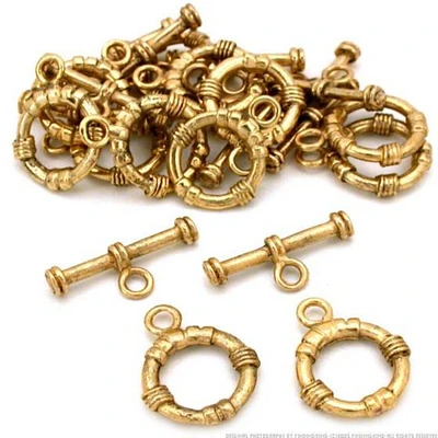 Bali Toggle Clasp Antique Gold Plated 14.5mm Approx 12