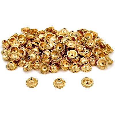 End Cap Bali Beads Gold Plated Jewelry 10mm Approx 100