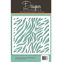 Zebra Skin Cookie & Craft Stencil | CM197 by Designer Stencils | Cookie Decorating Tools | Baking Stencils for Royal Icing, Airbrush, Dusting Powder | Craft Stencils for Canvas, Paper, Wood | Reusable Food Grade Stencil