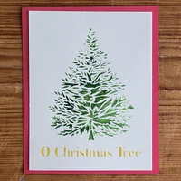O Christmas Tree Cookie & Craft Stencil | CM185 by Designer Stencils | Cookie Decorating Tools | Baking Stencils for Royal Icing, Airbrush, Dusting Powder | Craft Stencils for Canvas, Paper, Wood | Reusable Food Grade Stencil