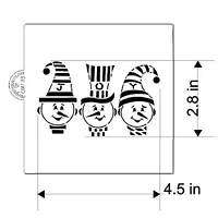 Joy Snowmen Cookie & Craft Stencil | CM183 by Designer Stencils | Cookie Decorating Tools | Baking Stencils for Royal Icing, Airbrush, Dusting Powder | Craft Stencils for Canvas, Paper, Wood | Reusable Food Grade Stencil