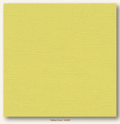 Yellow Corn Canvas Textured My Colors Cardstock - Photoplay