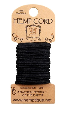Hemptique 1mm Hemp Cord Mini Cards Eco Friendly Sustainable Naturally Grown Jewelry Bracelet Making Paper Crafting Scrapbooking Bookbinding Mixed Media Crocheting Macrame Seasonal Holiday Gift Wrapping Outdoor Gardening