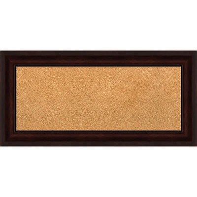 Cork Board, Coffee Bean Brown Frame - Bulletin Board, Organization Board, Pin Board
