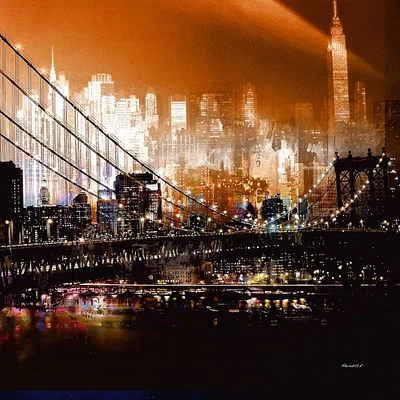 Brooklyn Bridge by Night by Mereditt.f - Item # VARPDXIG3513