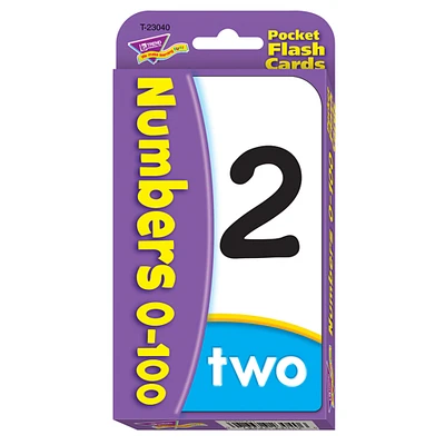 Numbers 0-100 Pocket Flash Cards