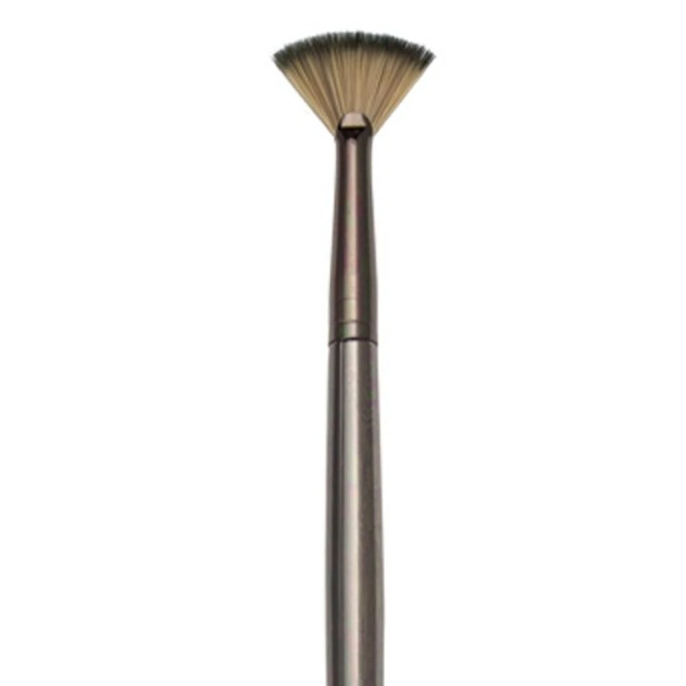 Zen Acrylic Synthetic Bristle Long Handle Brush Fan 2