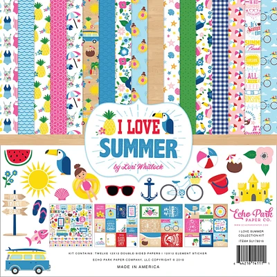 Echo Park Collection Kit 12"X12"-I Love Summer