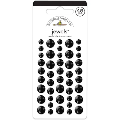 Doodlebug Adhesive Jewels 6mm, 8mm & 10mm 45/Pkg