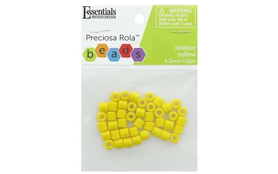 Essentials By Leisure Arts Arts Czech Rola Bead 6.2mm 15gm Op Yellow