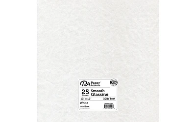Glassine 12x12 30lb 25pcPk White