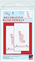 Jack Dempsey Stamped Decorative Hand Towel Pair 17"X28"-Stocking