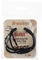 Stretch Magic Silkies Rope Bracelets 7.75" 3/Pkg-Black