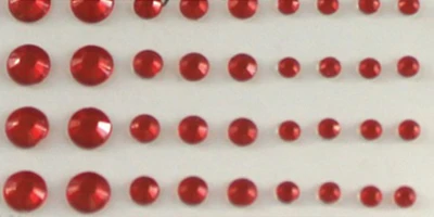 Eyelet Outlet Adhesive Jewels Multi-Size 100/Pkg-Red