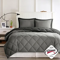 3M Scotchgard Diamond Quilting Reversible Down Alternative Comforter Set