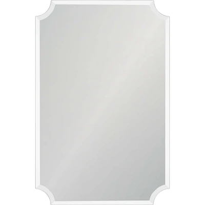 Signature Home Collection 36" Gray Glass Unframed Beveled Rectangular Wall Mirror