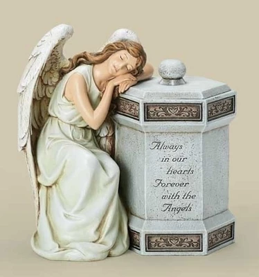 Roman 12.5" Joseph's Studio Sleeping Angel "Always in our Hearts" Memorial Keepsake Box