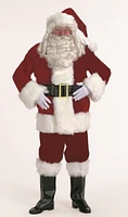 The Costume Center 7 Piece Burgundy Red Velvet Santa Suit Christmas Costume - XXXL