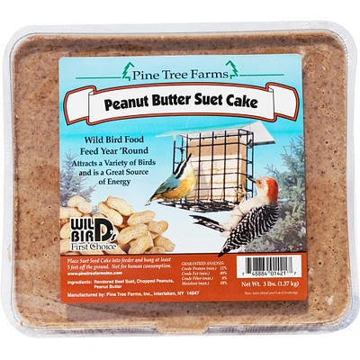 GC Home & Garden 8.5” Brown Suet Peanut Butter Cake Bird Feeder 3 lbs