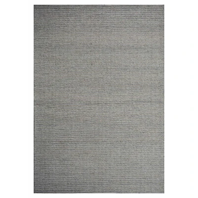 Signature Home Collection 7.75' x 9.5' Gray Solid Hand Woven Rectangular Wool Area Throw Rug