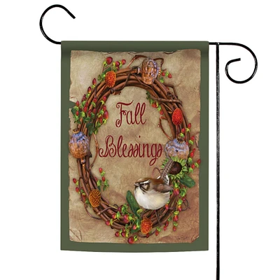 Toland Home Garden Brown and Red Fall Blessings Outdoor Garden Flag 18" x 12.5"