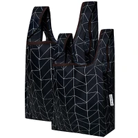 Wrapables JoliBag Collection Reusable Shopping Bag (Set of 2), Geometric