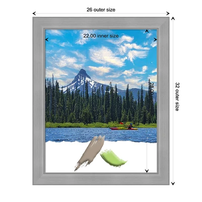 Vista Brushed Nickel Picture Frame, Photo Frame, Art Frame