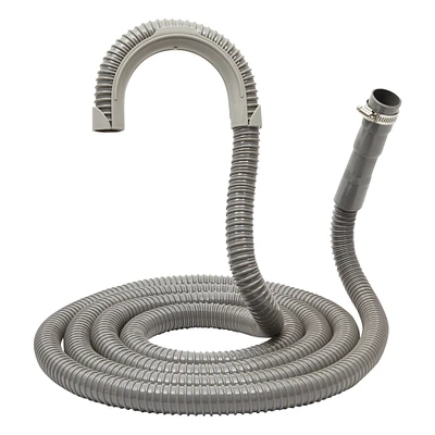 Washing Machine Drain Hose Kit with Metal Hoop, Corrugated, 3 Cuttable Sizes (14 Feet)