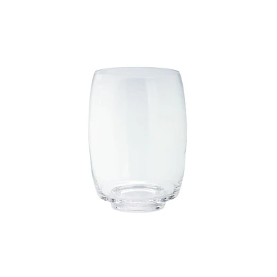 CC Home Furnishings 7.5" Clear Solid Glass Classic Candle Holder
