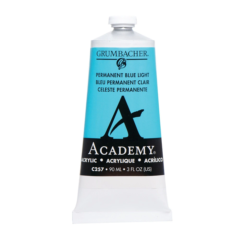 Grumbacher Academy Acrylic, 90ml Tube, Permanent Blue