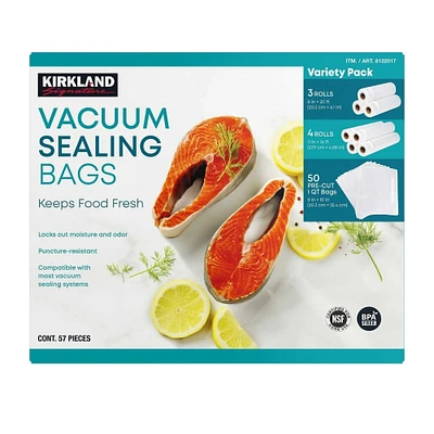 Kirkland Signature   Vacuum Sealing Bags, 57 Piece Assortment Pack
